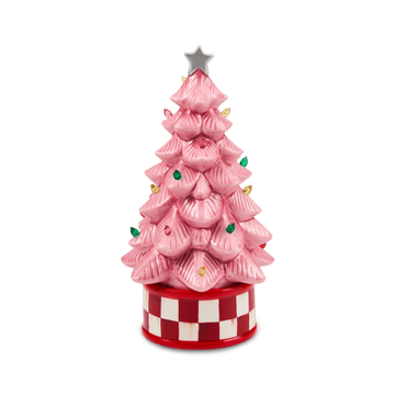 Pink Illuminated Ceramic Retro Tree - My Christmas
