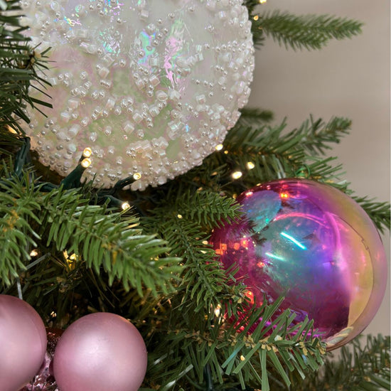 Pink Iridescent Bauble - My Christmas