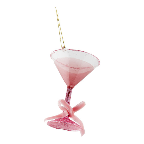 Pink Martini Glass Ornament - My Christmas