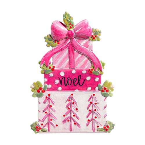 Pink Present Stack Ornament - My Christmas