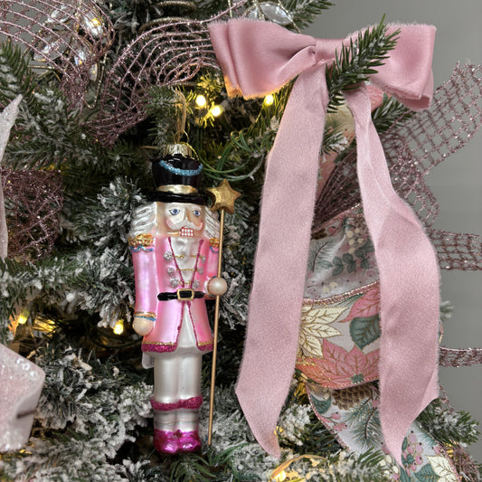 Pink Raw Satin Bows - Pack of 6 - My Christmas