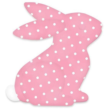 Pink, Red and White Metal Sitting Bunny Sign - My Christmas