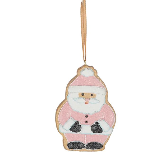 Pink Santa Cookie Ornament - My Christmas