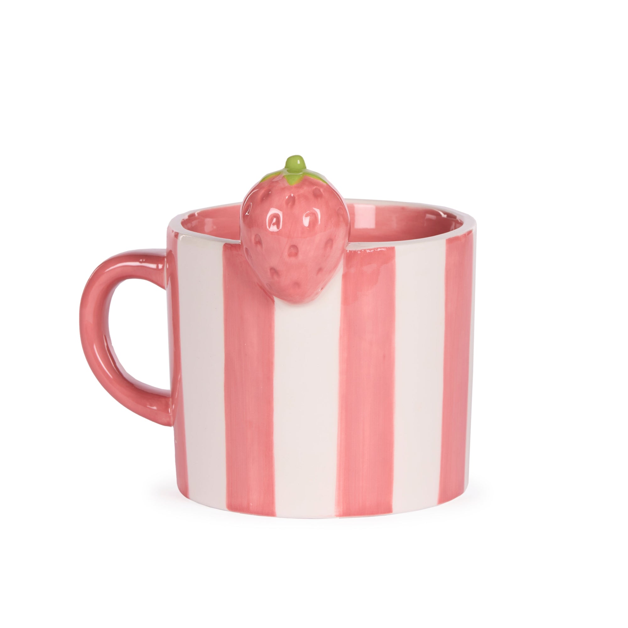 Pink Stripe Strawberry Mug - My Christmas