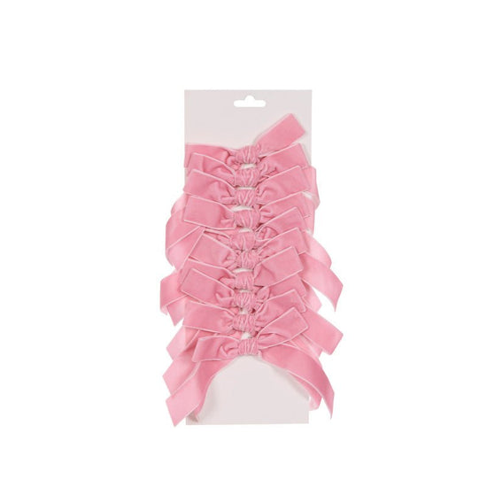 Pink Velvet Bows - Pack of 10 - My Christmas