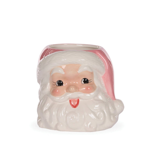 Pink Vintage Santa Pot - My Christmas