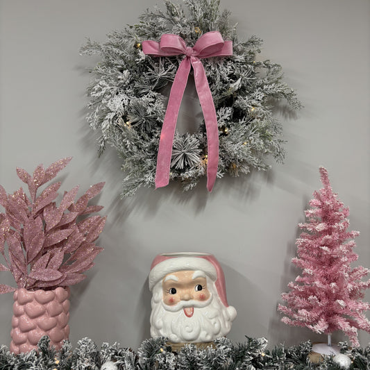 Pink Vintage Santa Pot - My Christmas