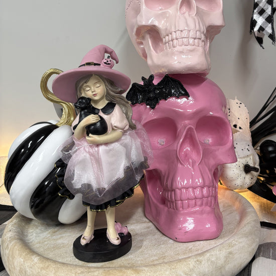 Pink Witch With Cat - My Christmas