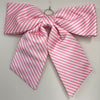 Pink with White Stripe Bow - My Christmas