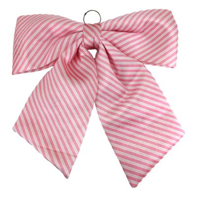 Pink with White Stripe Bow - My Christmas