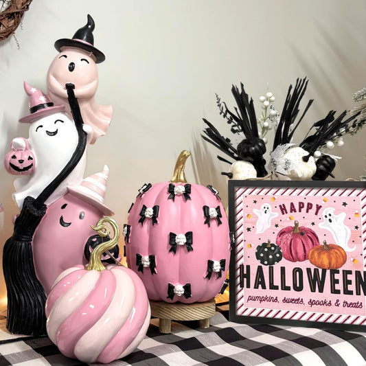 Pinkoween Bow Pumpkin - My Christmas