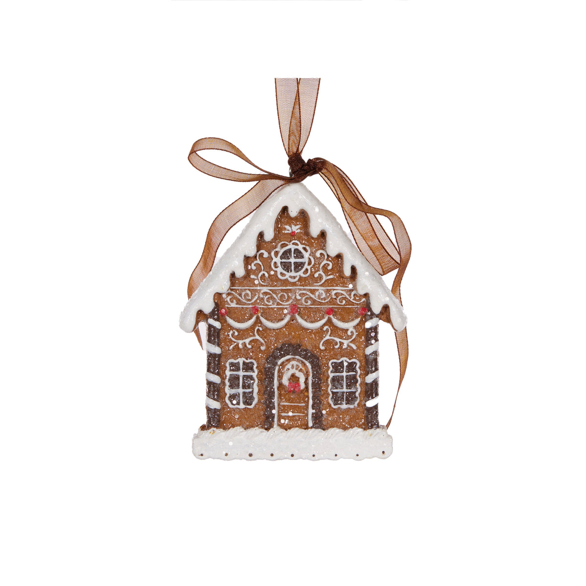 Piped Gingerbread House Ornament - My Christmas