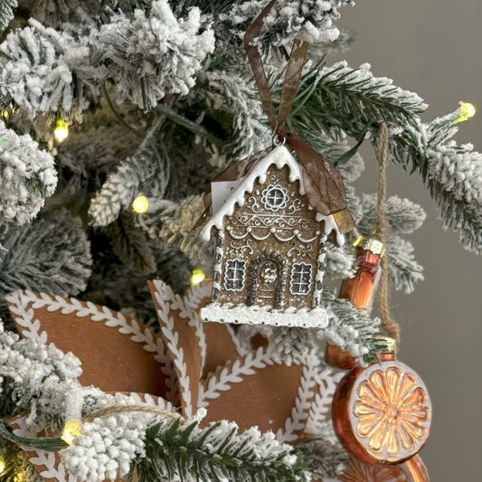 Piped Gingerbread House Ornament - My Christmas