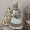 Piped Gingerbread Mrs Claus with Cake - My Christmas