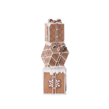 Piped Gingerbread Present Stack - 36cm - My Christmas