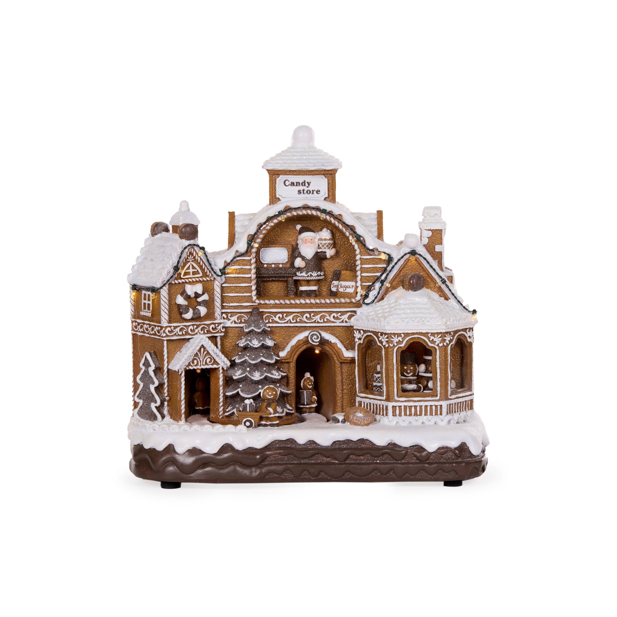 Piped Led Musical Gingerbread Village - My Christmas