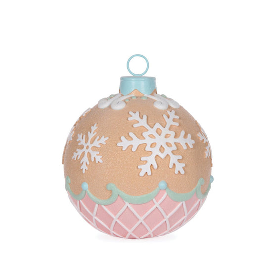 Piped Pastel Gingerbread Snowflake Bauble - My Christmas