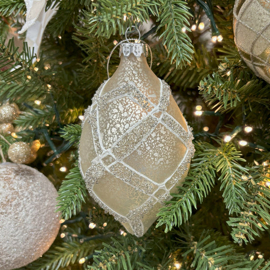 Platinum Glass Finial - My Christmas