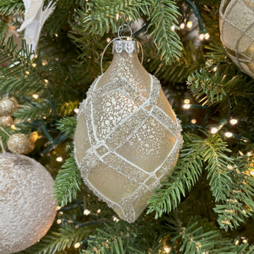 Platinum Glass Finial - My Christmas