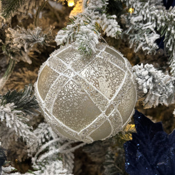 Platinum Glass Ornament - My Christmas