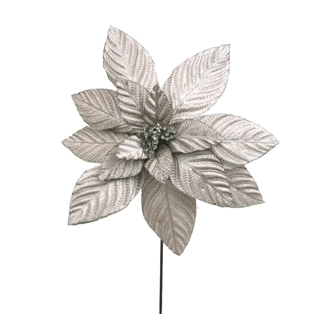 Platinum Velvet Poinsettia - My Christmas