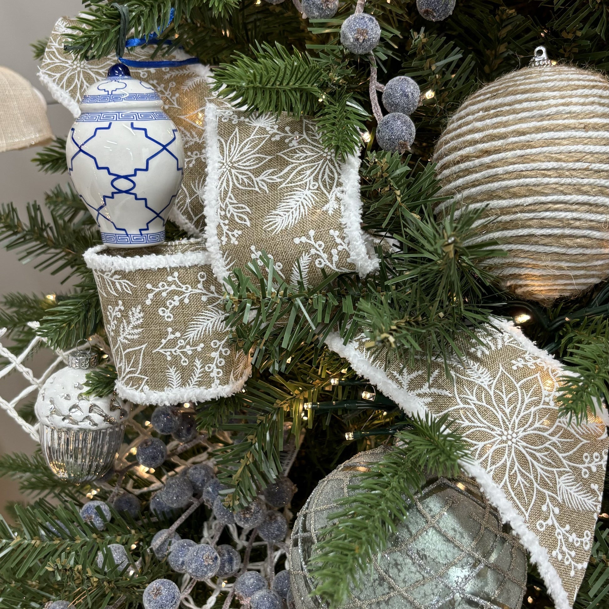 Poinsettia Drift Ribbon - My Christmas