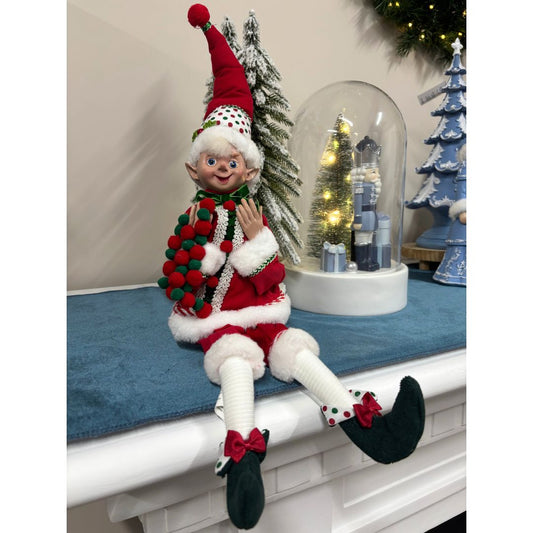 Polka Dot Posable Elf - My Christmas