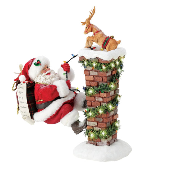 Possible Dreams - Santa Up the Chimney with Lights - My Christmas