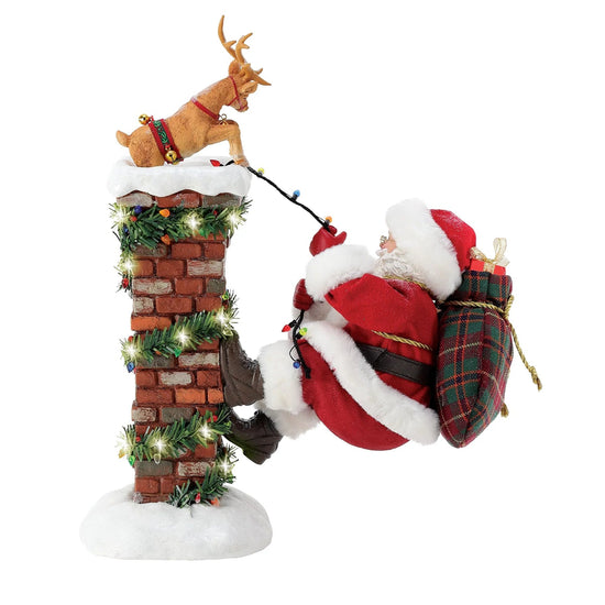 Possible Dreams - Santa Up the Chimney with Lights - My Christmas