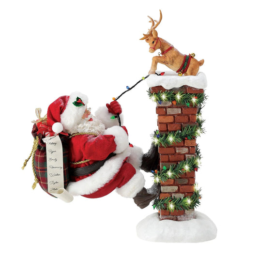 Possible Dreams - Santa Up the Chimney with Lights - My Christmas