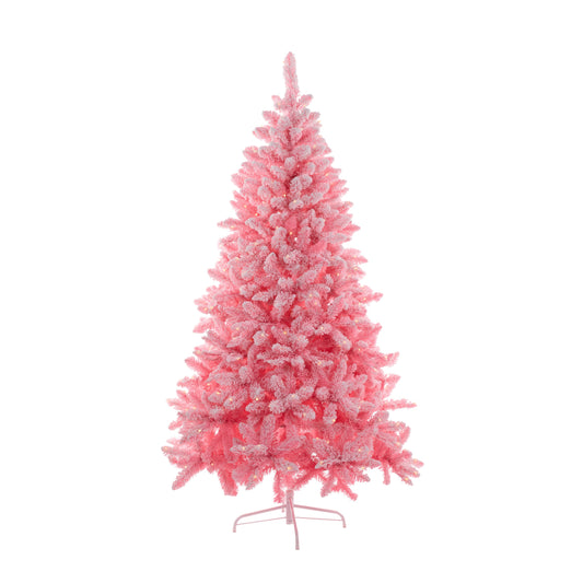 Pre - lit Frosted Pink Pine Tree - 6ft - My Christmas