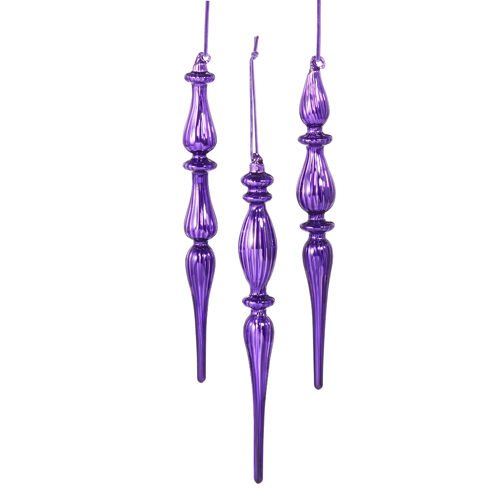 Purple Finial - Box of 3 - My Christmas