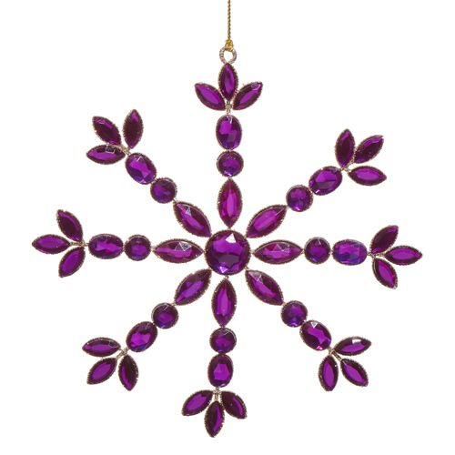 Purple Jewelled Snowflake Ornament - My Christmas