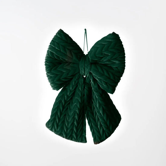 Quilted Emerald Green Bow - 43cm - My Christmas