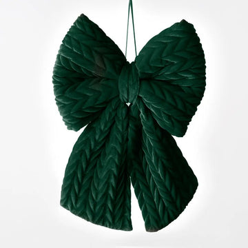 Quilted Emerald Green Bow - 59cm - My Christmas