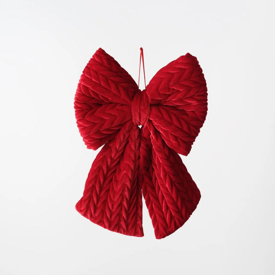 Quilted Red Bow - 43cm - My Christmas