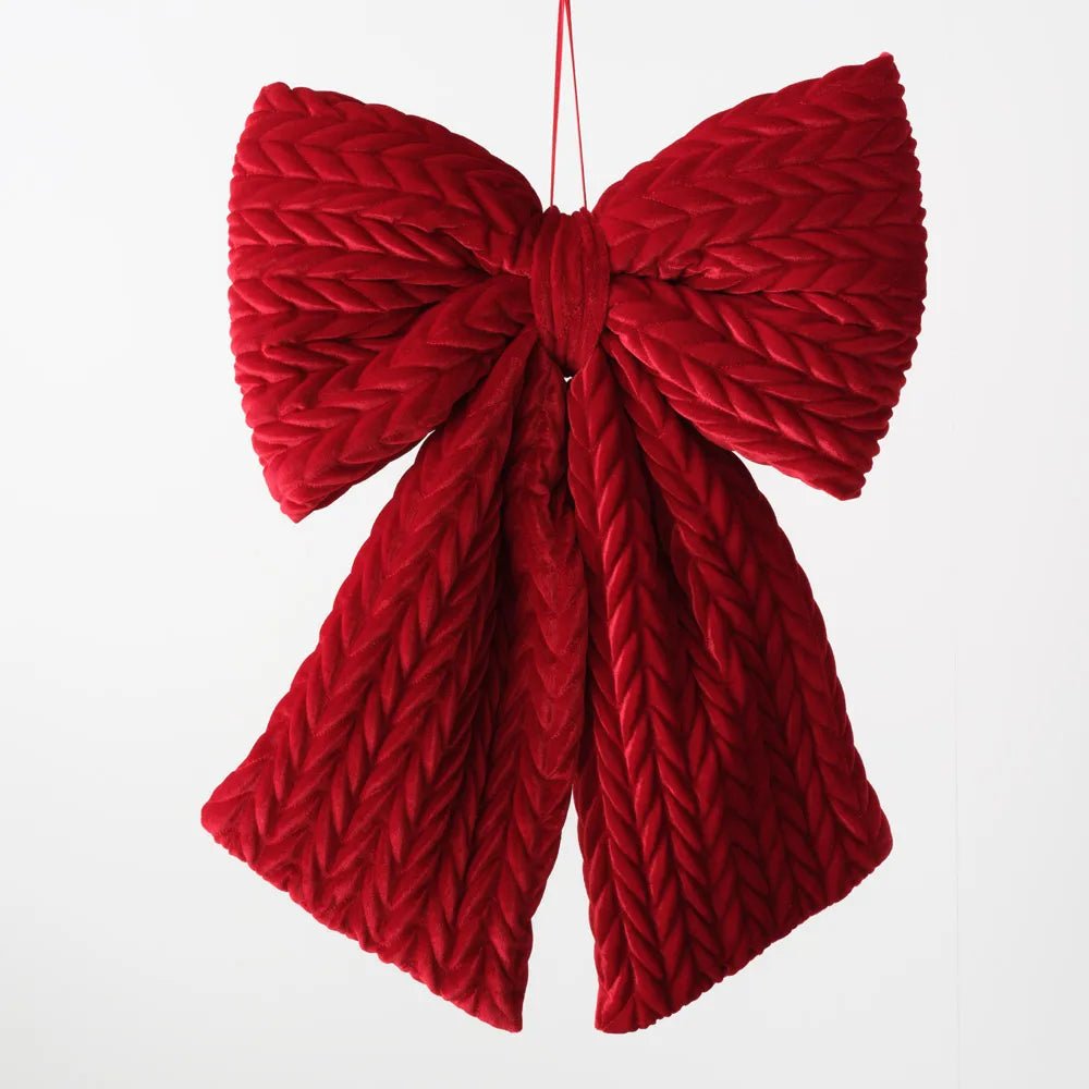 Quilted Red Bow - 59cm - My Christmas