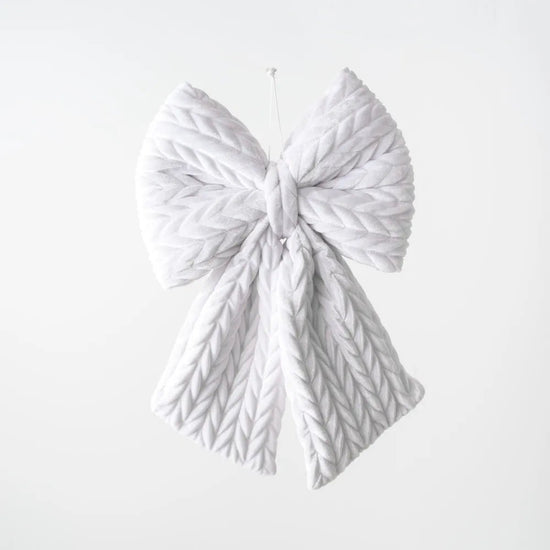 Quilted White Bow - 43cm - My Christmas