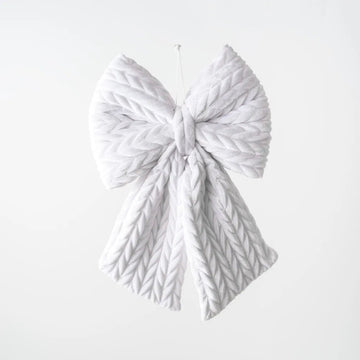 Quilted White Bow - 43cm - My Christmas