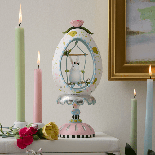 Rabbit Pedestal Egg - My Christmas