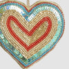 Red and Blue Astini Heart Ornament - My Christmas