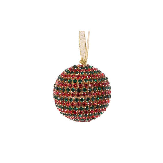 Red and Green Crystal Bauble - My Christmas