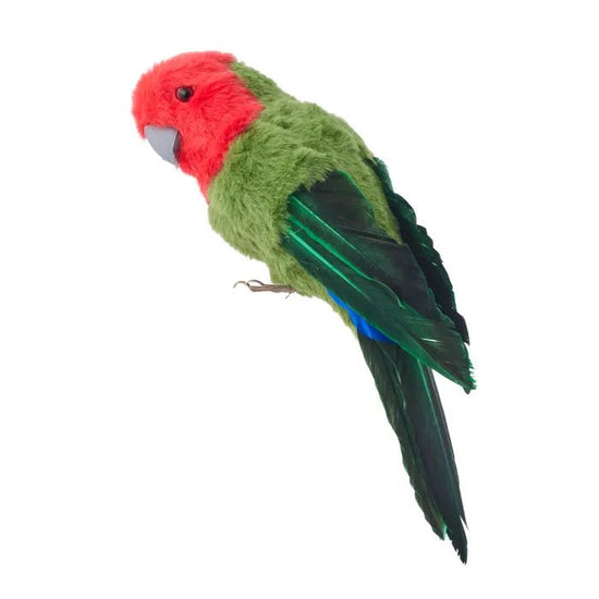 Red and Green King Parrot Feather Ornament - My Christmas