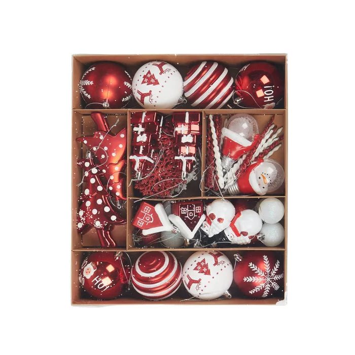 Red and White Ornament Box - Set of 70 - My Christmas