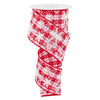 Red and White Snowflake Ribbon - My Christmas