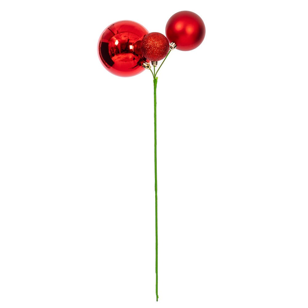 Red Bauble Cluster Pick - Large - My Christmas