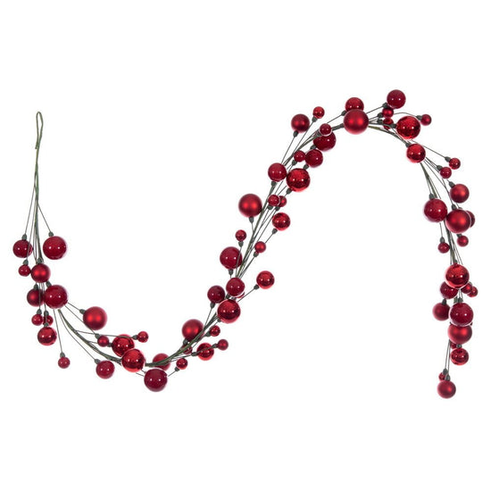 Red Bauble Garland - 180cm - My Christmas