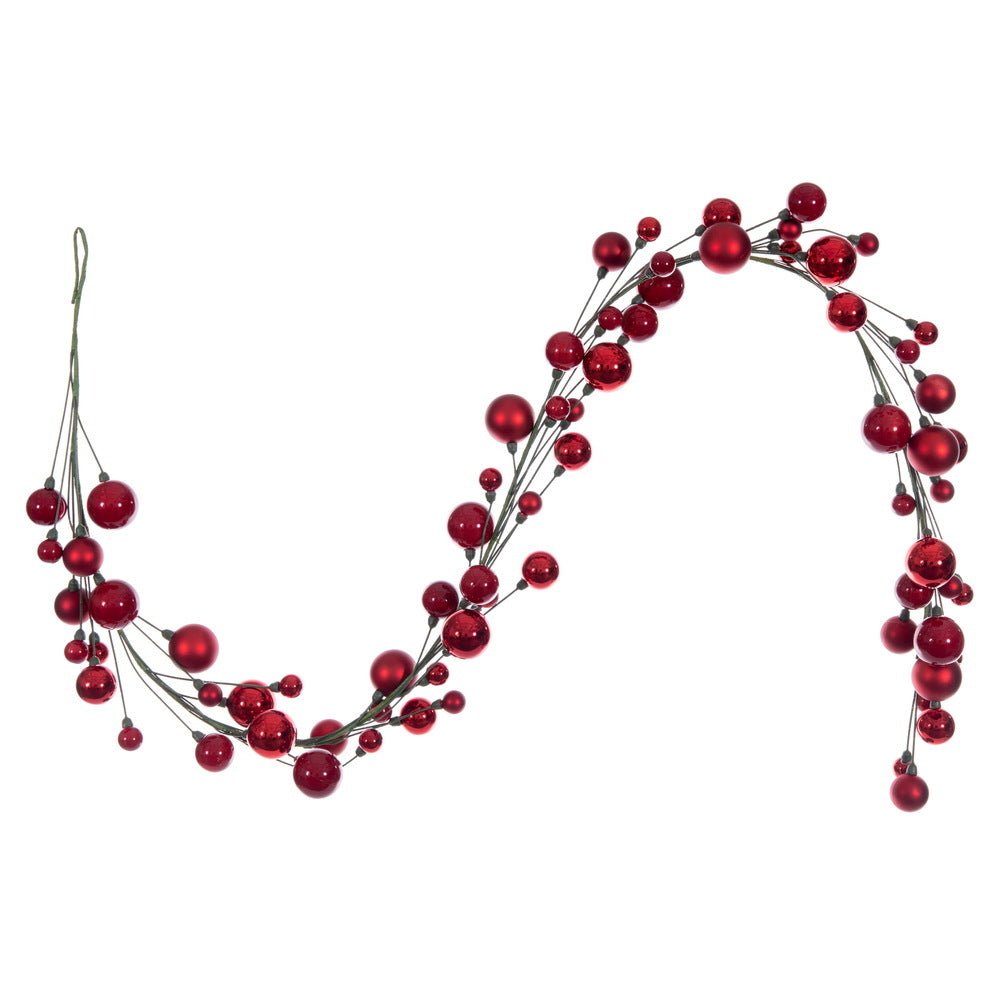 Red Bauble Garland - 180cm - My Christmas