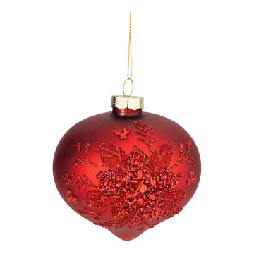 Red Beaded Drop Ornament - My Christmas