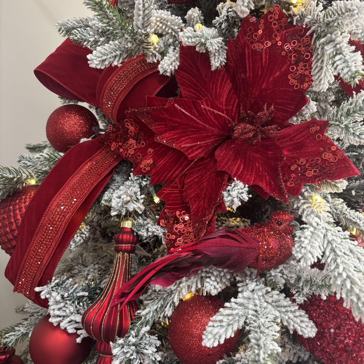 Red Calypso Clip-on Bird - Set of 3 - My Christmas